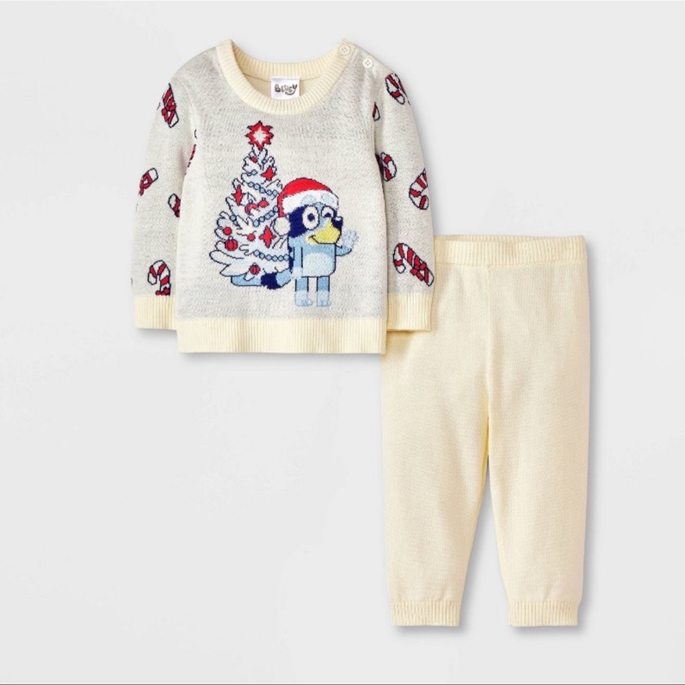 Baby Bluey ivory Christmas Tree 2 piece set